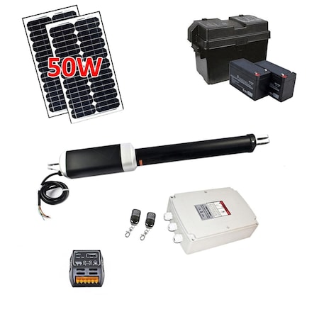 Tepee Supplies GG850SOL Solar Powered Solar Kit Metal Single Swing Gate Opener For Gates Up To 850-lb TE3309824